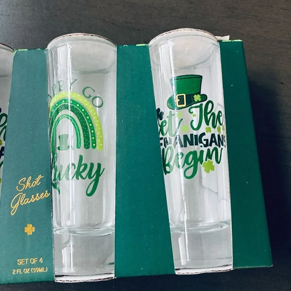 St. Patrick’s Day 4-pc Shot Glasses Set
